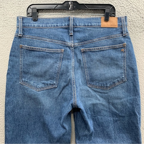 Madewell The Perfect Vintage Straight Jeans Blue Cropped Women's Petite Size 31P - Picture 14 of 16